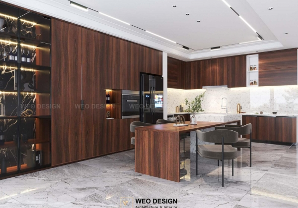 Tủ bếp Walnut