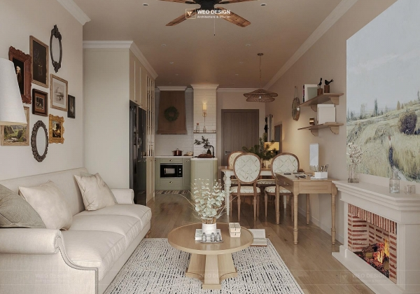 Không gian Farmhouse cho căn hộ: Ấm áp từ cái nhìn đầu tiên